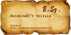 Boldizsár Szilvia névjegykártya