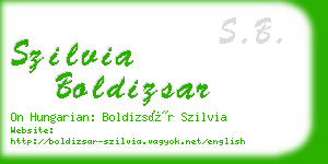 szilvia boldizsar business card